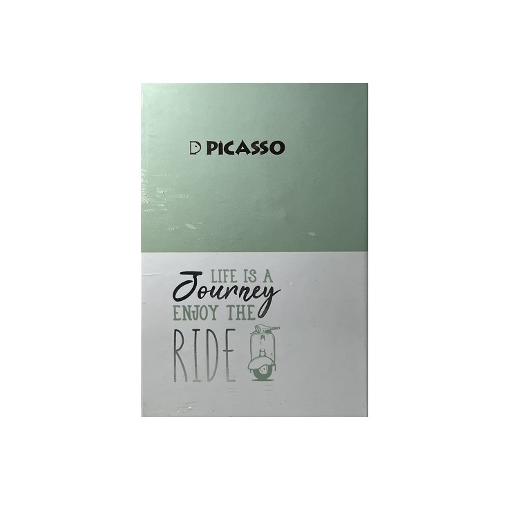 تصاویر دفتر یادداشت کلاسوری 6 حلقه پیکاسو PICASSO رنگ سبز سفید Journey کد 802912 (سایز 10 در 15) دفتر یادداشت کلاسوری 6 حلقه پیکاسو PICASSO رنگ سبز سفید Journey کد 802912 (سایز 10 در 15)