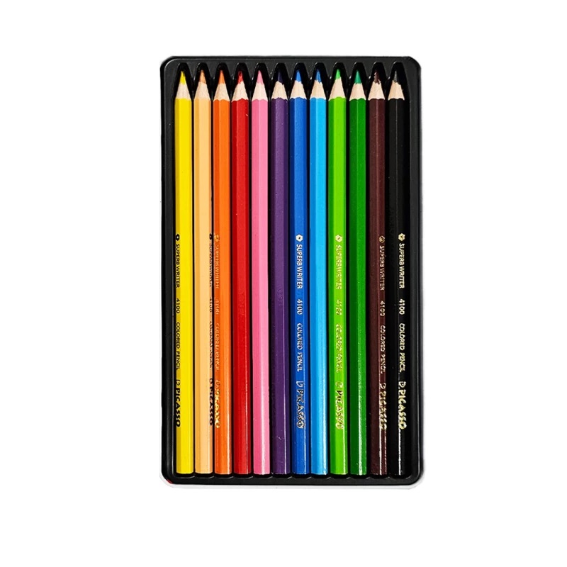 تصاویر مداد رنگی 12 رنگ پیکاسو PICASSO جعبه فلزی طرح خرس و ماشین صورتی کد 801625 مداد رنگی 12 رنگ پیکاسو PICASSO جعبه فلزی طرح خرس و ماشین صورتی کد 801625