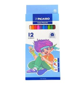 عکس مداد رنگی 12 رنگ پیکاسو PICASSO طرح پسر مو بنفش رنگ آبی کد 801052 - شماره 10