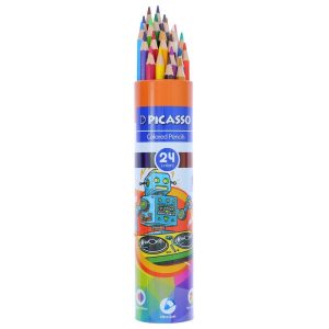 عکس مداد رنگی 24 رنگ پیکاسو PICASSO مدل استوانه ای طرح کارتونی پسرانه کد 801571 - شماره 9