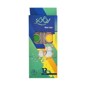عکس آبرنگ 12 رنگ لوکی LOOKY طرح جغد رنگ سبز کد 800345 - شماره 10