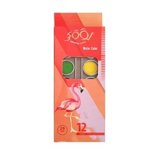 عکس آبرنگ 12 رنگ لوکی LOOKY طرح فلامینگو رنگ نارنجی کد 800345 - شماره 6