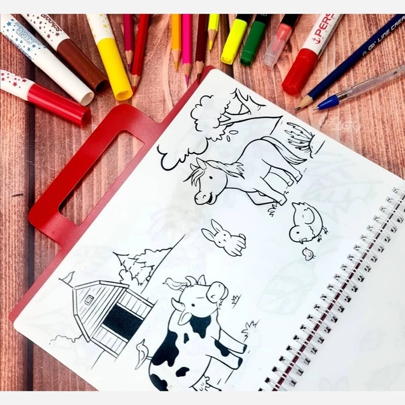 تصاویر دفتر نقاشی رنگ آمیزی جادویی یونی کید UNIKID مدل کیفی دسته دار دفتر نقاشی رنگ آمیزی جادویی یونی کید UNIKID مدل کیفی دسته دار