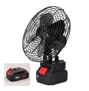 عکس پنکه رومیزی فلزی شارژی باطری لیتیومی 10 اینچی (همراه با باطری یدک) کد 48VF - شماره 4