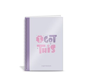 عکس دفتر 100 برگ دو خط پاپکو PAPCO مدل سیمی جلد سخت طرح 04 کد 6270 - شماره 6