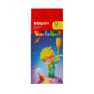 عکس مداد رنگی 12 رنگ الیپون Elipon جعبه مقوایی کد 8121270 - شماره 4